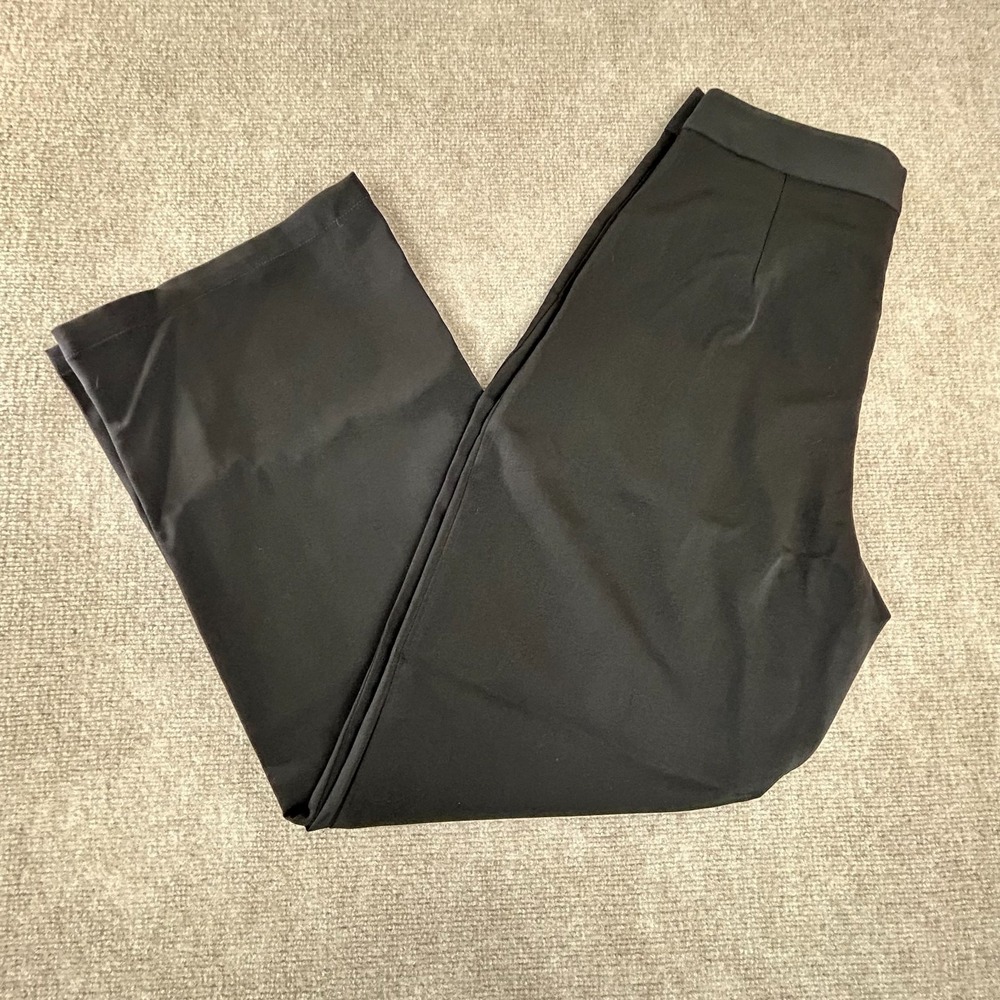 Commense Palazzo Tied Dress Pants Women L Black Wide Leg Relaxed Fit High Rise‎